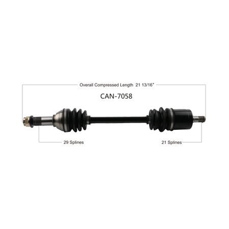 Wide Open OE Replacement CV Axle CAN AM Fr RIGHT MAVERICK TRAIL 800/1000 18-20 CAN-7058